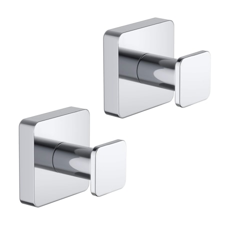 Kibi Blaze Bathroom Towel & Robe Hook 2 Count KBA1601CH-2PC
